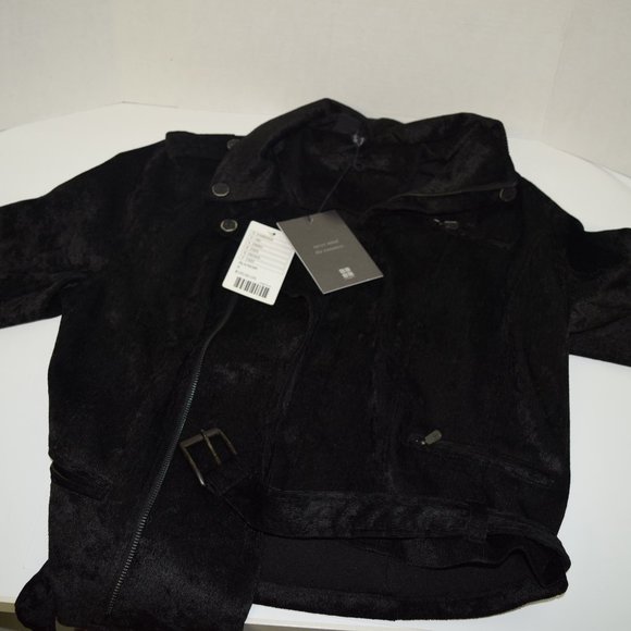 Insight Zipper Trim black Jacket with belt - Picture 2 of 3